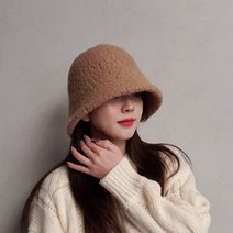 느와드코코 두꺼운 양털 프리미엄 뽀글이 겨울 무챙 버킷햇 모자