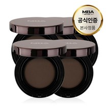 MBA 새치 흑채 자연스러운 헤어 커버 영양공급 모발아 더마 헤어 쿠션 15g (딥 브라운 색상), 5개