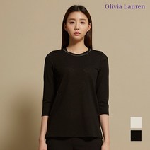 올리비아로렌 비딩 포인트 솔리드 티셔츠 VOCALWM3381