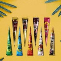 부엉이상점[]골레차 헤나타투 염료 콘, 블락튜브(1+1), 블루콘(1+1)