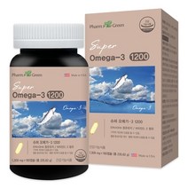 팜그린 슈퍼오메가3 1200 1 302mg x 180캡슐 미국산 혈행 기억력 중성지질 개선, 1박스-180정(6개월)