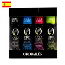 스페인 오로바일렌 올리브오일 4종 프란토이오 피쿠알 아르베키나 오히블랑카 4x100ml, 1박스