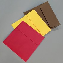 메리토리오 사각 칼라봉투 (135x135mm) 10매묶음, 밍크지120g (황색)