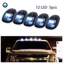훈제 LED 자동차 지붕 조명 픽업 트럭 램프 5 pcs12 v 24v SUV 택시 마커 러닝 클리어런스 라이트 키트, 12 LED white_24V