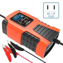 전동킥보드충전기 전기자전거 전동휠 충전기 Foxsur 배터리 충전기 앰프 12v 2amp 자동차 유지 장치 트리클 motocycle jetski 잔디 깎는 기계 스쿠터 펄스호환, 우리 플러그(빨간색)
