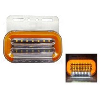 대성부품 24V LED 무빙 차폭등 울트라 사이드등 2WAY 트럭 면발광 신형 황색 엘로우 화물차 특장차 윙바디 탑차 측면등 타이어등 노면등 옆면등 트레일러 추레라 슬림 사이드램프, 1개