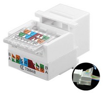 돼지코 어댑터 일본여행 CAT6 RJ45 삽입 키스톤 기가비트 LAN 커플러 플러그 표준 T568AB 네트워크 모듈 슬롯 잭 이더넷 커넥터, 요지_크림프 와이어 CAT6