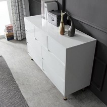 클라라 1200 와이드 3단 서랍장/LPM하이그로시 A007, 그레이