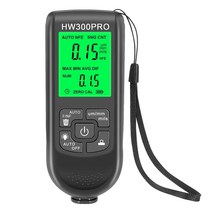 HW-300PRO 페인트 필름 자동 두께 게이지 0-2000UM Fe & NFe 코팅 두께 테스터 수동 자동차 페인트 도, 01 Black