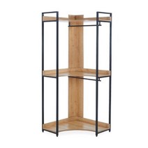 코너행거 옷장 모서리 위아래 기역자 행거 고정옷걸이, 블랙