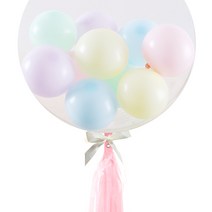 굿벌룬 커스텀래터링풍선 버블벌룬풍선 직접만들기세트 생일파티 백일 돌잔치 풍선선물 깜짝이벤트, 미니풍선색상4번