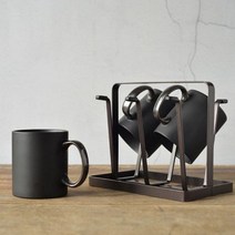 모던 스틸 컵걸이, 블랙브라운, 1개