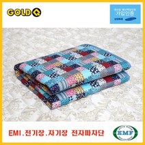 골드큐 전자파차단 순면 전기요, 더블, 플라워패치 순면 전기요