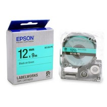 라벨테이프 카트리지 SC12G-PX 12mm 녹색_검정 디지털 프린터용품 라벨기테이프 라벨인쇄기 라벨프린터