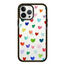 CASETiFY 임팩트 케이스 iPhone 13 Pro Max - Polka Daub Hearts - 클리어 블랙