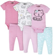 Onesies Brand 유니-베이비 3 우주복 3 바지 의상 번들 믹스 앤 매치 신생아부터 12m 그레이 화이트 스타