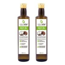 Great Vita MCT 오일 코코넛 오일 2 x 500ml C8 및 C10 지방산