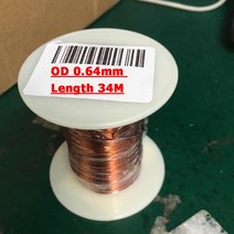 0.13mm - 1.25mm 에나멜 구리 와이어 자석 권선 코일 케이블 무게 100g, OD 0.64mm 34m_CHINA