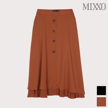 미쏘 버튼 언발 플레어 스커트 MIWWH9916B