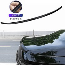 ABS 후면 트렁크 스포일러 아우디 A6 S6 SLINE RS6 C8 2019 2021, [02] Carbon fiber pattern