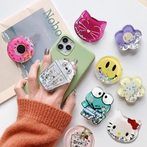 [ 2 + 1 원하는 상품 1개더 ] 트윙클 핸드폰 그립톡 케릭터 스마트톡 거치대 마노기샵, 8 말랑 캣스포