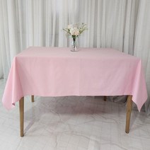 면식탁보 면테이블보 면탁자보 6인용 연핑크 230x145 _ 239599ea