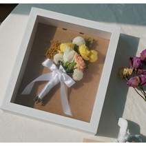 부케말리기액자 아크릴 말린꽃 선물 결혼식 보관 청첩장 드라이플라워 부캐 DIY 말린꽃, 액자