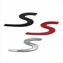 [KT알파쇼핑]D21 포르쉐 이니셜 엠블럼 스티커 S, 블랙_W8B27F9