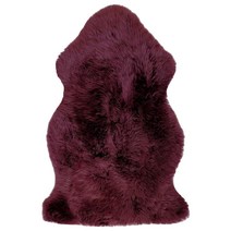 천연 밀라노 정품 양가죽 러그 두껍고 풍성한 말뚝 푹신한 양털 러그 미끄럼 방지 뒷면이 있는 침실 거실용 더블 펠트 보리, Logan Berry