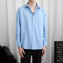 남자빅사이즈긴팔남방 긴소매 겨울 가을 트렌드 솔리드 무지 와이셔츠 남성 슬림 오피스룩 코트 4995387106