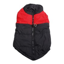 ST SHOP 따뜻한 개 옷 방수 애완 동물 패딩 조끼 지퍼 재킷 코트 치와와 퍼그 Ropa Para Perros, 나일론 폴리 에스터 깃털, Red_S