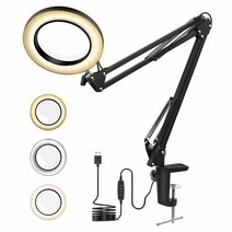 키밍 / 대형 USB LED돋보기 접이식 확대경 조명 스탠드 루페, 본품