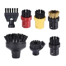 스팀해빙기 Karcher-SC1 SC2 SC3 SC4 용 라운드 브러시 플랫 브러시 헤드 스팀 청소기 스위퍼용 대형 원형, 01 black