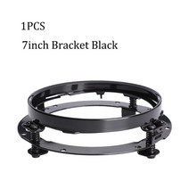 7인치 H4 LED 모토 헤드 라이트 할리 데이비슨 소프테일 슬림 팻 보이 DRL Hi/Low Led rcycle 램프, 03 Bracket Black 1pcs