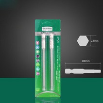 전동라쳇 LAOA 육각 비트 전기 스크루드라이버 S2 합금강 공압 마그네틱 핸드 드릴 2PCs, 10 H2.5 100mm