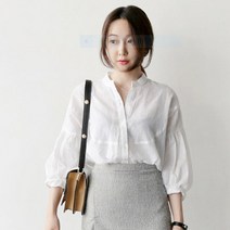 별천지 린넨블라우스 퍼프블라우스 여름 여성 반팔 린넨 면 블라우스 여성셔츠 여성남방 여성블라우스 셔츠 남방