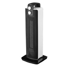한일전기 저소음 PTC 타워형 온풍기, HEF-2970BL, 화이트+블랙
