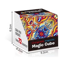 Borntrue 3D 변경 가능한 마그네틱 매직 큐브, A