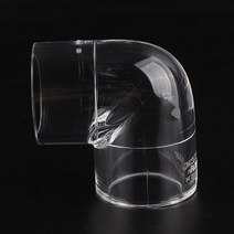 PVC 배관자재 강관파이프 게이트밸브 수도배관자재 1pc 20mm 아크릴 파이프 수족관 액세서리 물고기 탱크 조인트 커넥터 물 공급 팔꿈치 커플 링 티 피팅 투명 튜브, [01] 1PC, [04] Elbow, 04 Elbow_01 1PC