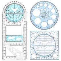 제도판 1Set Machinist Ruler Millimeter Geometric Drawing Stencils Architect Tools