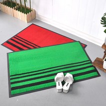 아파트 현관문 흙털이 줄무늬 무지 현관카페트 스탠딩매트 발매트 출입구매트, 그린 90x120