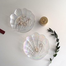 인테리어소품 악세사리 장식용품 오로라 쉘 조개트레이 2종, 기본형