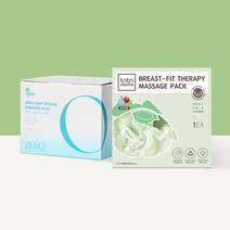 튼튼맘스 제로샙 비건 수유패드 60매 2개 (120매) + 튼튼맘스 가슴핏 마사지 찜질팩 2개, 수유패드 120매+가슴 찜질팩 2개