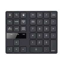 2022 키보드 미니 무선 숫자 패드 충전식 노트북 PC 35 키 한 손 인체 공학적 게임 신규, 01 Black
