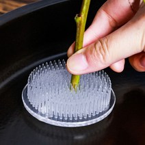 원형 꽃꽂이 생화 수반 고정 흡착식 침봉 DD-11682 _ 230206EA, 블랙