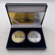 기념주화 비트코인선물 모형소품2in 1 박스 비트코인/이더리움/라이트코인/대시/리플/모네로/EOS Binance V, 24 SET41