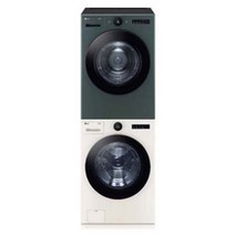 [하이마트] LG 오브제 컬렉션 드럼세탁기(24kg)＋건조기(20kg) 세트 FX24EN-2GN (스태킹키트포함 드럼-네