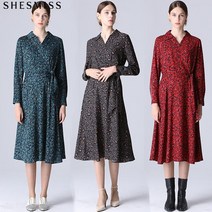 쉬즈미스 [쉬즈미스] 고혹적인 카라넥 레오파드 원피스