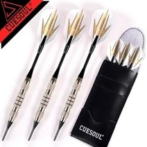 3pcs 전문 다트 16g 소프트 다트 크롬 도금 철 알루미늄 샤프트 실내 다트 판이있는 전자 소프트 팁, golden
