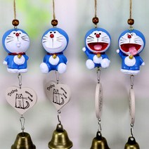 MEIISEO현관종 도어벨 방울 행운의나무 풍경 유리종, L0421 Machine Cat Windbell